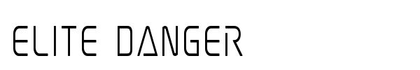 Elite Danger font preview