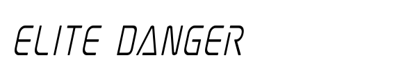 Elite Danger font preview