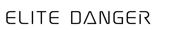 Elite Danger font preview