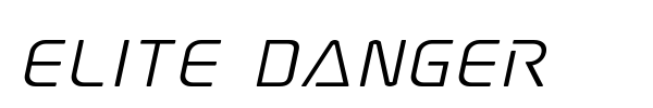 Elite Danger font preview