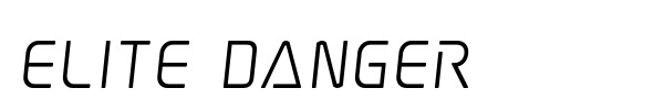 Elite Danger font preview