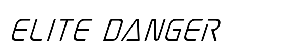Elite Danger font preview