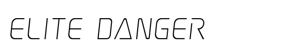 Elite Danger font preview