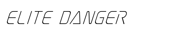 Elite Danger font preview