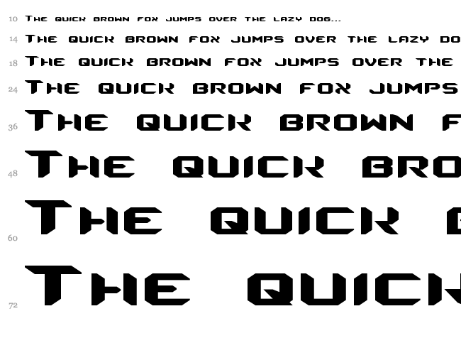 Energon font waterfall