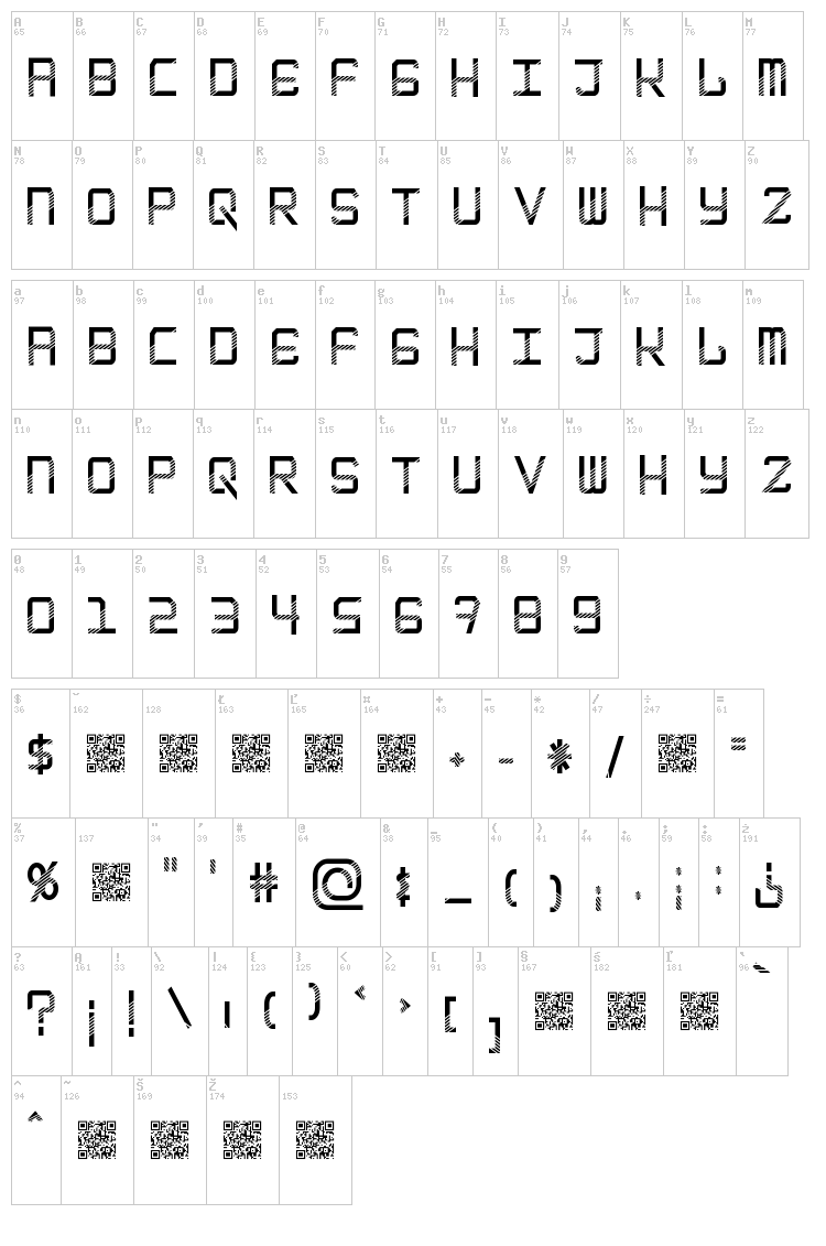 Epicenter font map