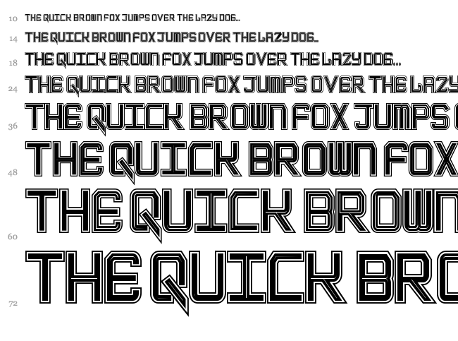Epicenter font waterfall