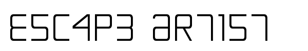 Escape Artist font preview