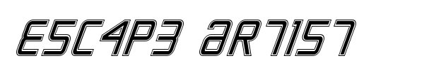 Escape Artist font preview