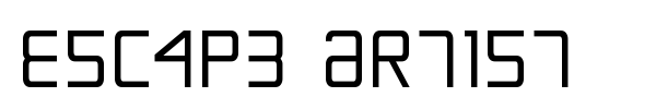 Escape Artist font preview