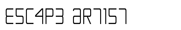 Escape Artist font preview