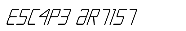 Escape Artist font preview