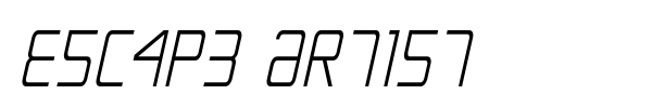 Escape Artist font preview