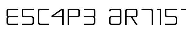 Escape Artist font preview