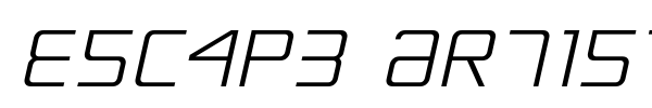 Escape Artist font preview