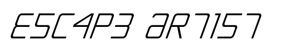 Escape Artist font preview