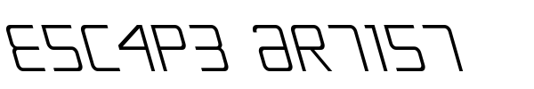 Escape Artist font preview