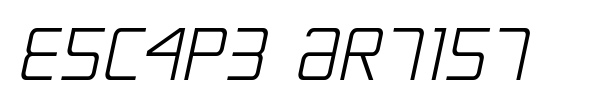 Escape Artist font preview