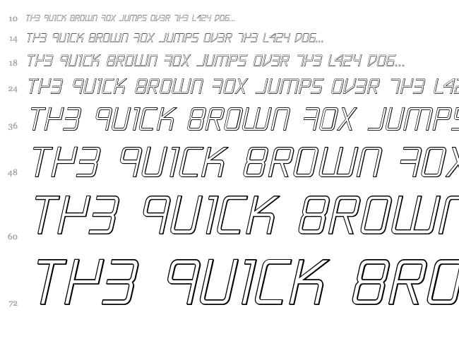 Escape Artist font waterfall