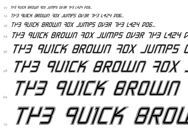 Escape Artist font waterfall