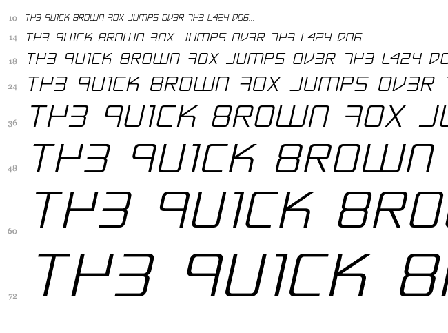 Escape Artist font waterfall