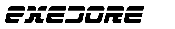 Exedore font preview