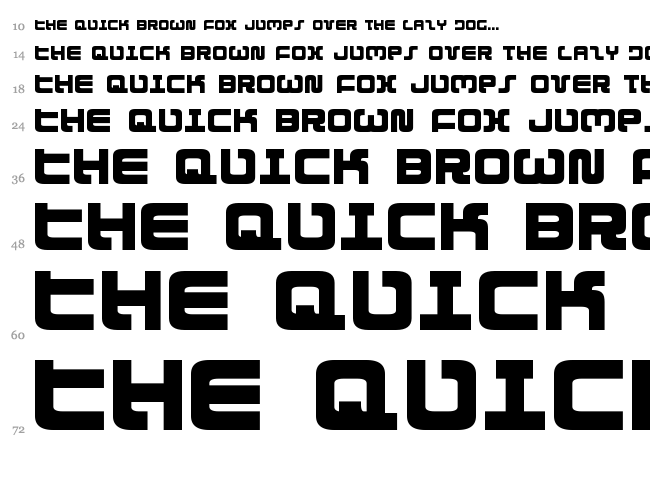 Exedore font waterfall