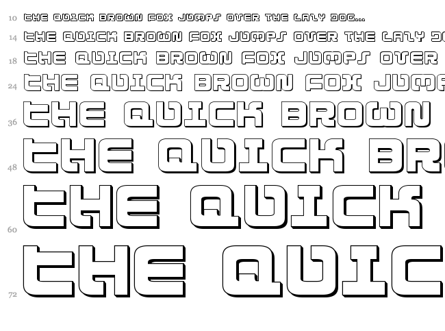 Exedore font waterfall