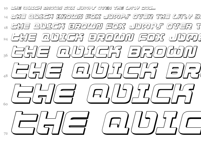 Exedore font waterfall