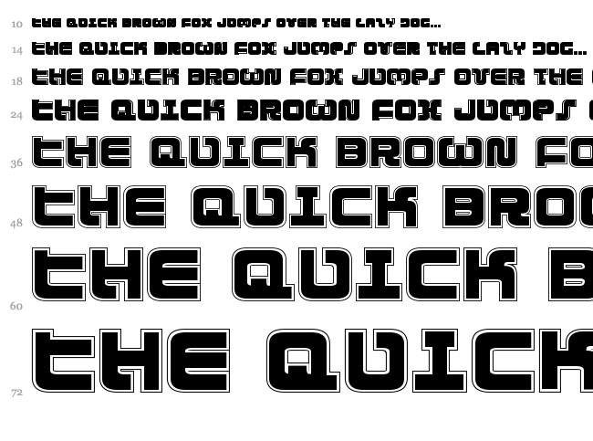 Exedore font waterfall
