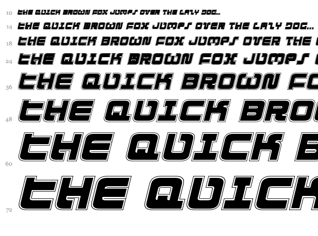 Exedore font waterfall