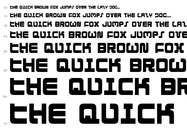 Exedore font waterfall