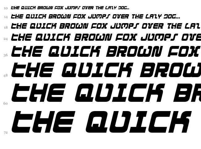 Exedore font waterfall