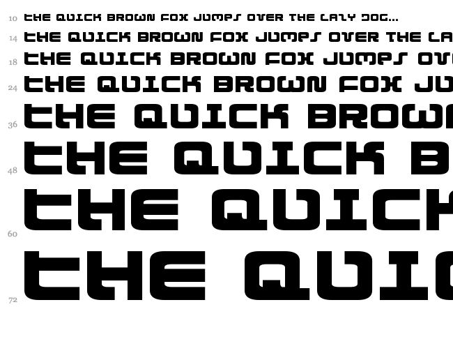 Exedore font waterfall