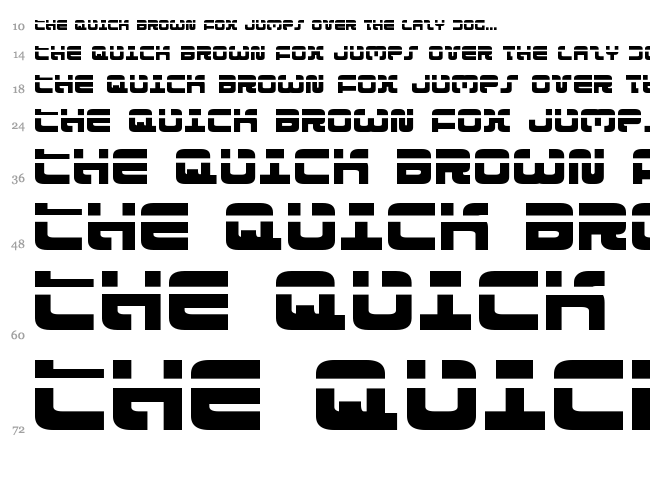 Exedore font waterfall