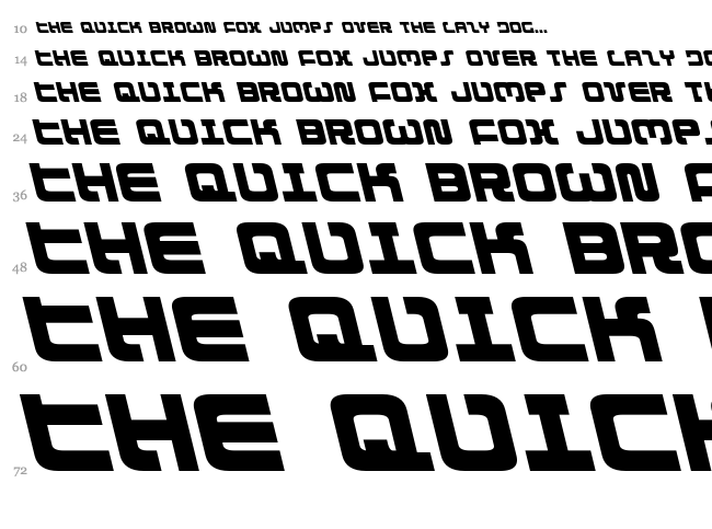 Exedore font waterfall