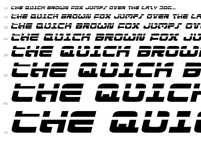 Exedore font waterfall