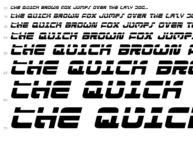 Exedore font waterfall