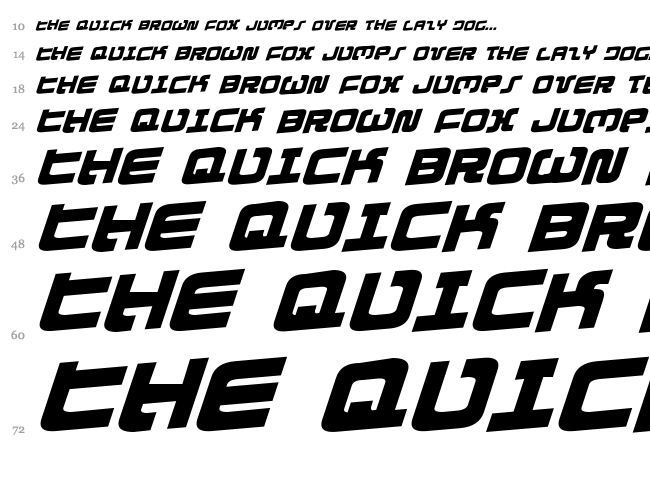 Exedore font waterfall