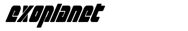 Exoplanet font preview