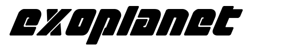 Exoplanet font preview