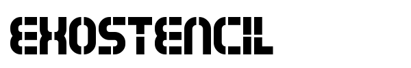 Exostencil font