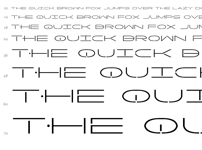 Factor font waterfall