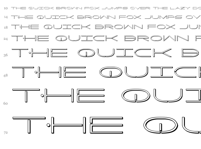 Factor font waterfall