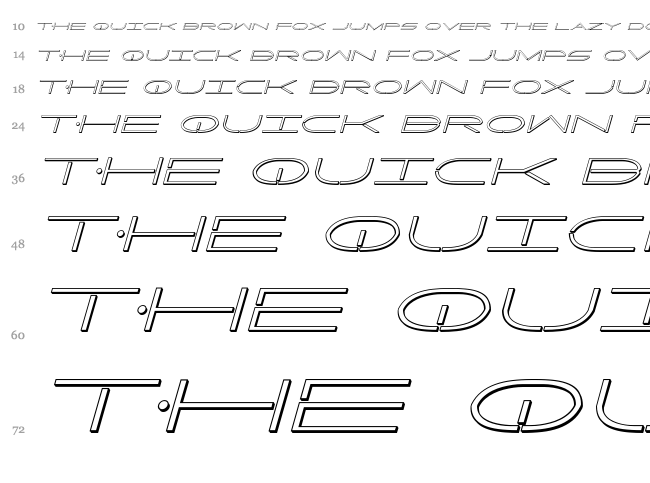 Factor font waterfall