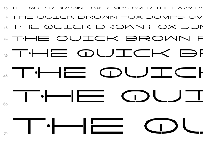 Factor font waterfall