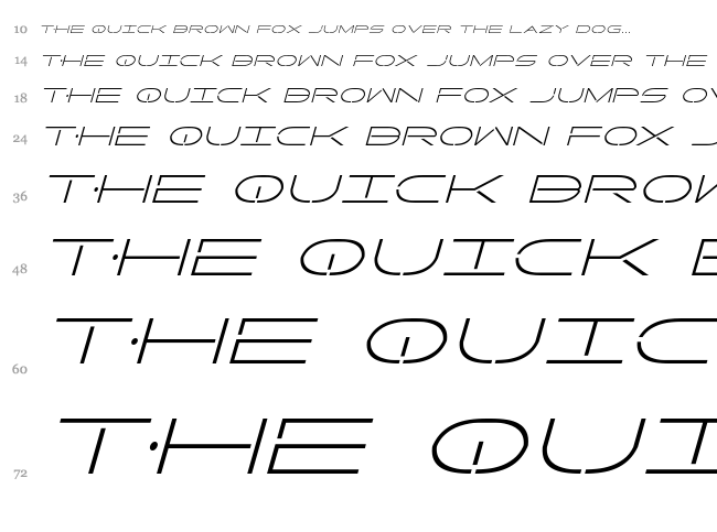 Factor font waterfall
