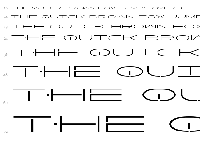 Factor font waterfall