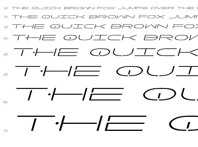 Factor font waterfall
