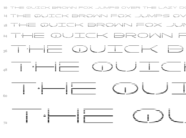 Factor font waterfall